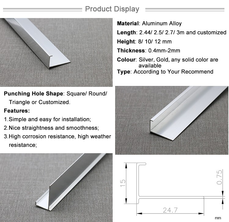 High Strength Extruded Corner Aluminum Profile