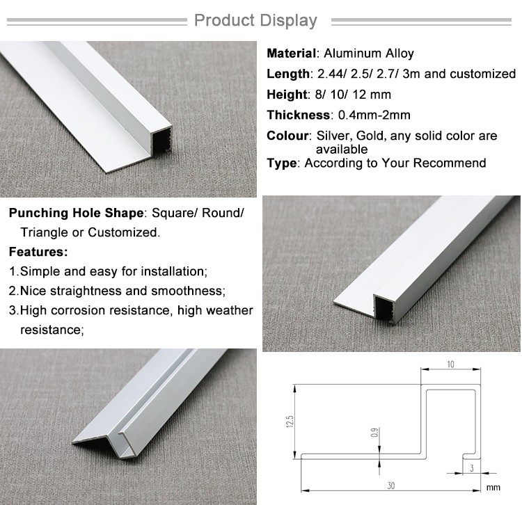 6061 Home Finish Accessories Square Shape Aluminum Alloy Profile