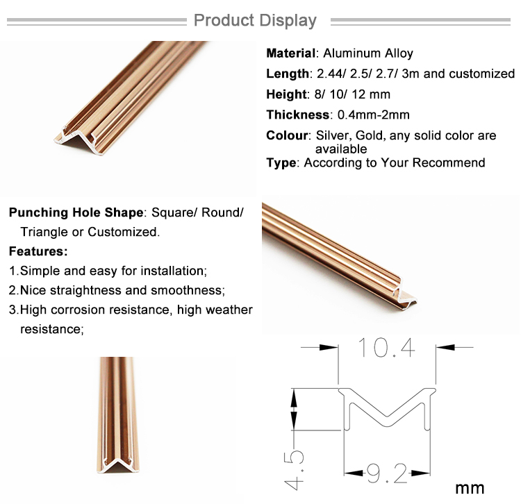 Building Materials Alu Profile Aluminum Molding Corner