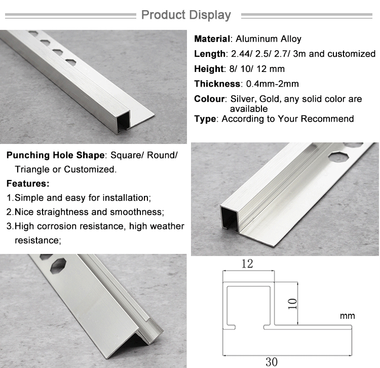 Mould Fee Refund Square Tile Edge Finishing Trim