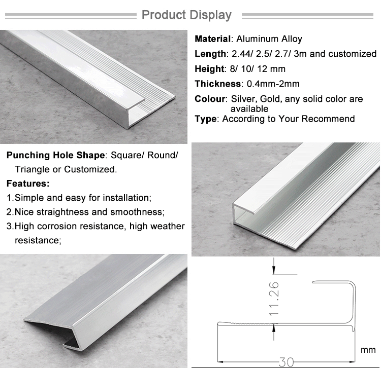 Carpet and Vinyl Plank Tile Trim Stair Nosing