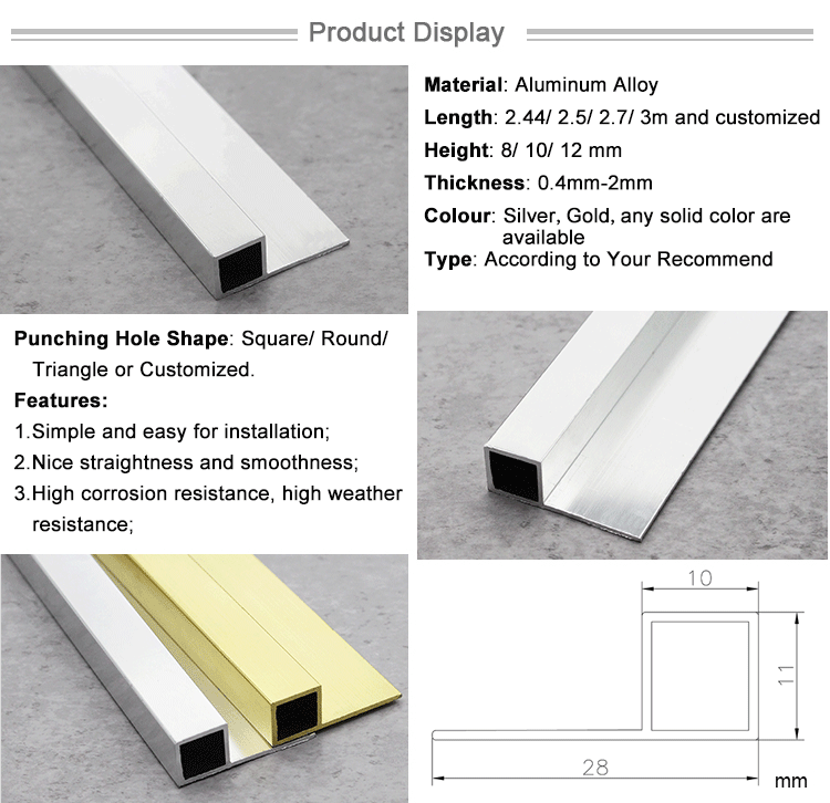 Reliable Performance Aluminium Tile Corner