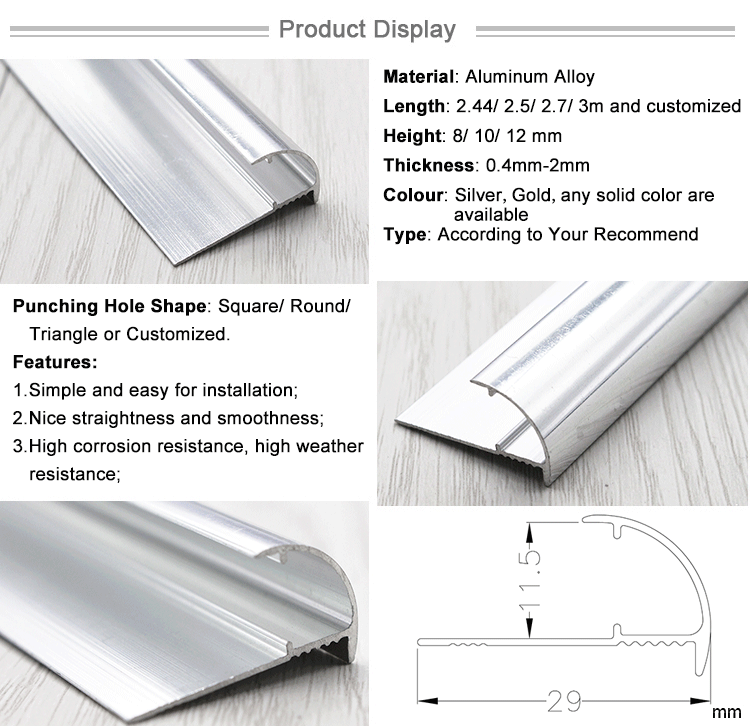 Hot Selling Products 2018 Aluminium Profile Round Corners