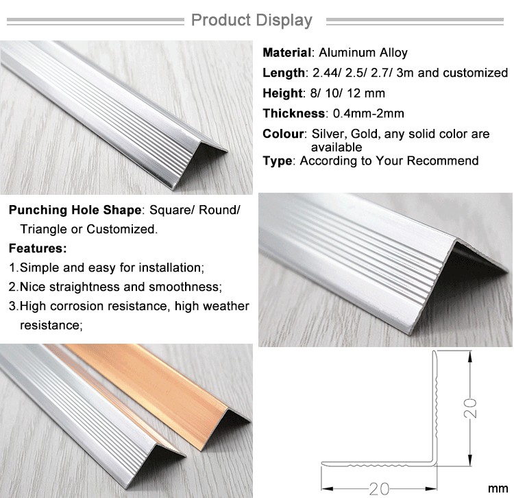 Metal Building Material Chrome Edge Stair Corner Guard