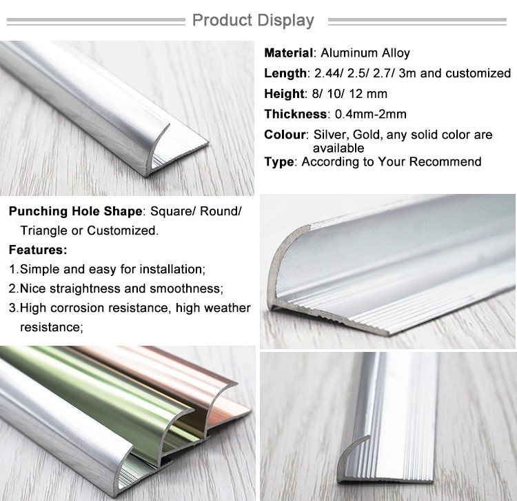 Construction Materials Metal Ceramic Tiles Trims Corners