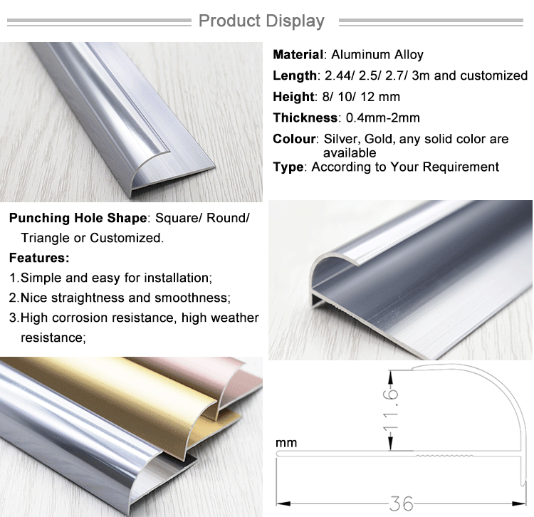 Factory Prices Tile Edge Trim Construction Materials Metal Building For Sale