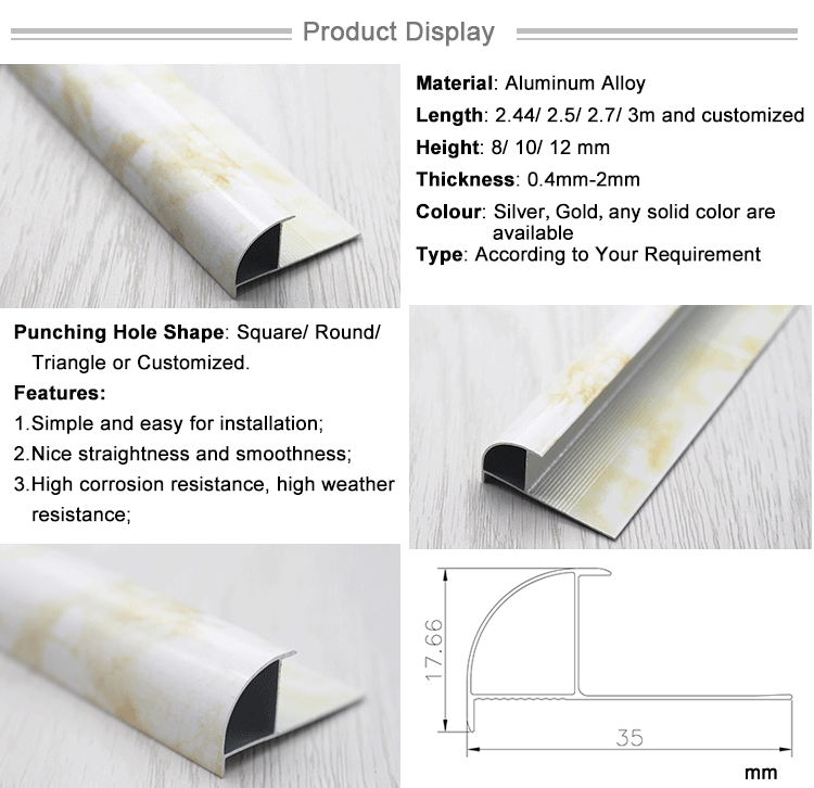 New Style Round Shape Aluminium Housing Profile Corner