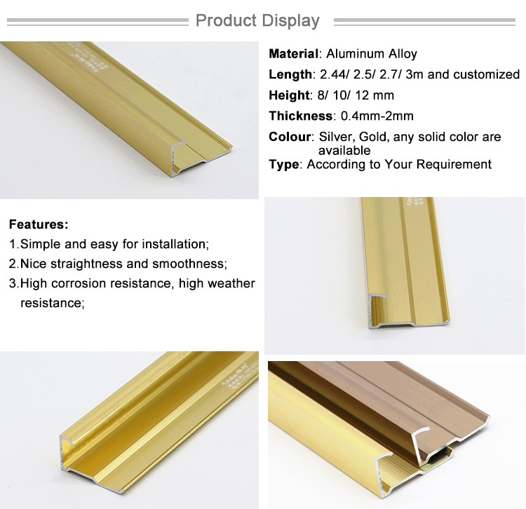 Lichuan Trim Profiles Merchandising Aluminium Profile Strip
