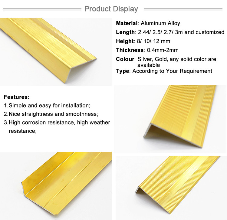 Stair Nosing Antislip Strip / Metal Transition Strips Flooring