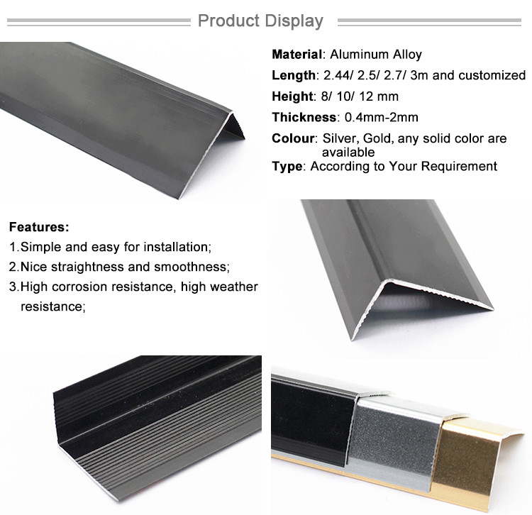 Non Slip Matt Effect Aluminium Stair Nosing UK