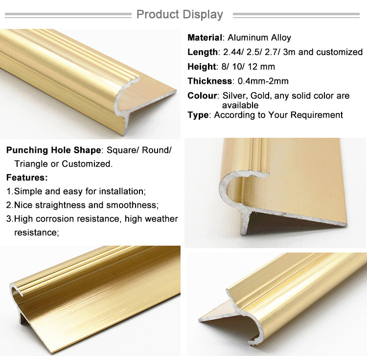 Tiles and Building Material Decorative Aluminum Stair Nosing Strip