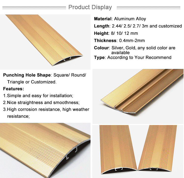 Easy And Fast Installation Floor Carpet Cover Aluminum Transition Strips
