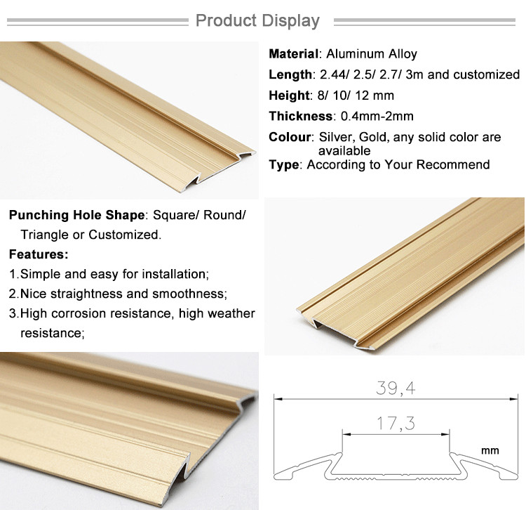 Decoration Trim Brushed Floor Flat Aluminum Strips