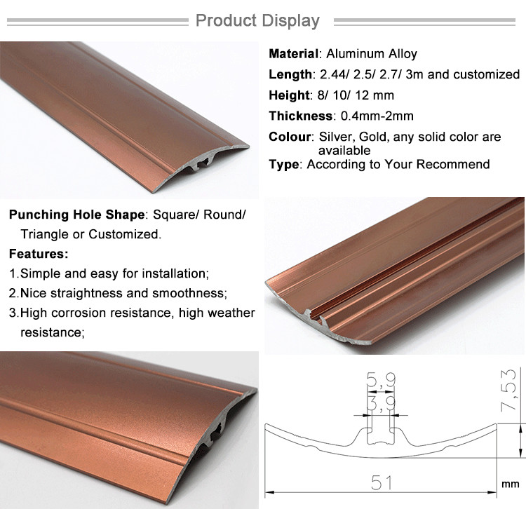 Canada Market Aluminum Alloy Extra Wide Carpet Floor Transition Strips