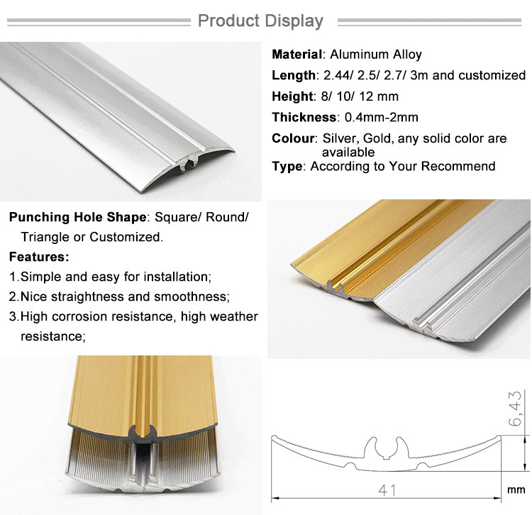 Flexible Transition Strips Tiles Floor Finish Construction Materials