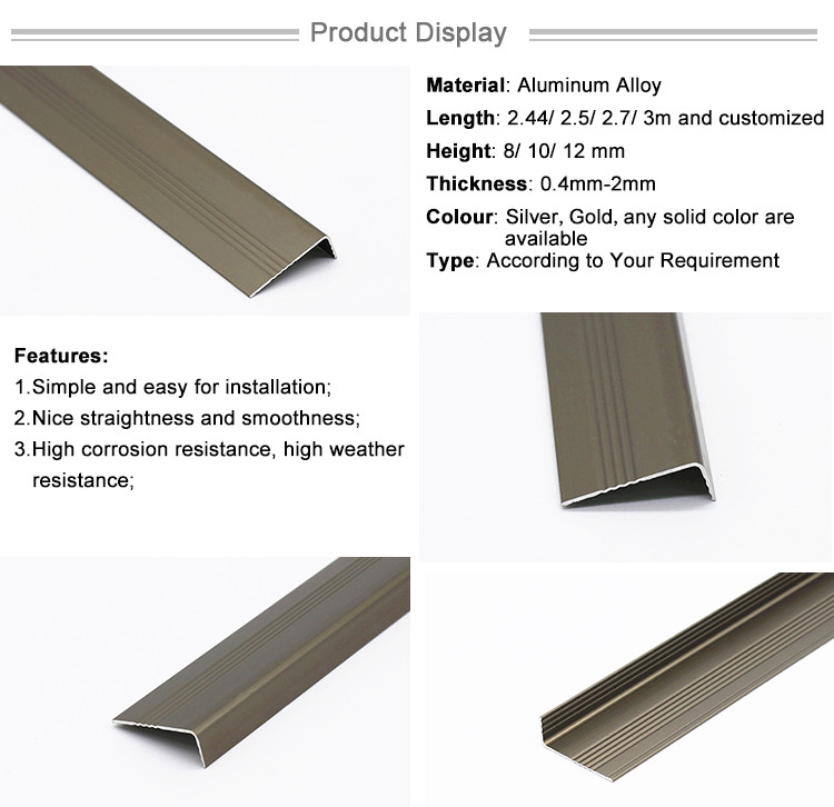 Flexible Edge Aluminum L Shape Floor Trim
