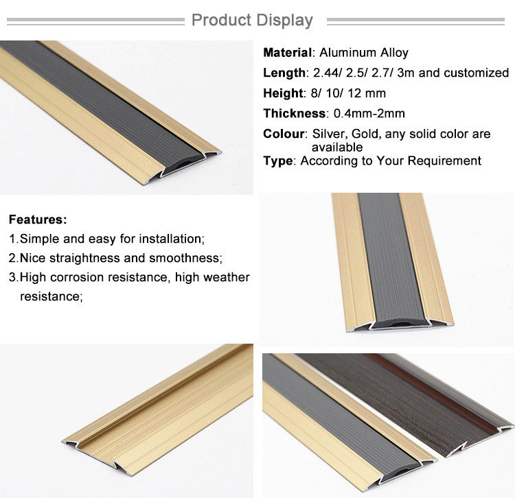 Foshan Hot Sale Modern Design Edge Cover Transition Strip Aluminum Tile Trim