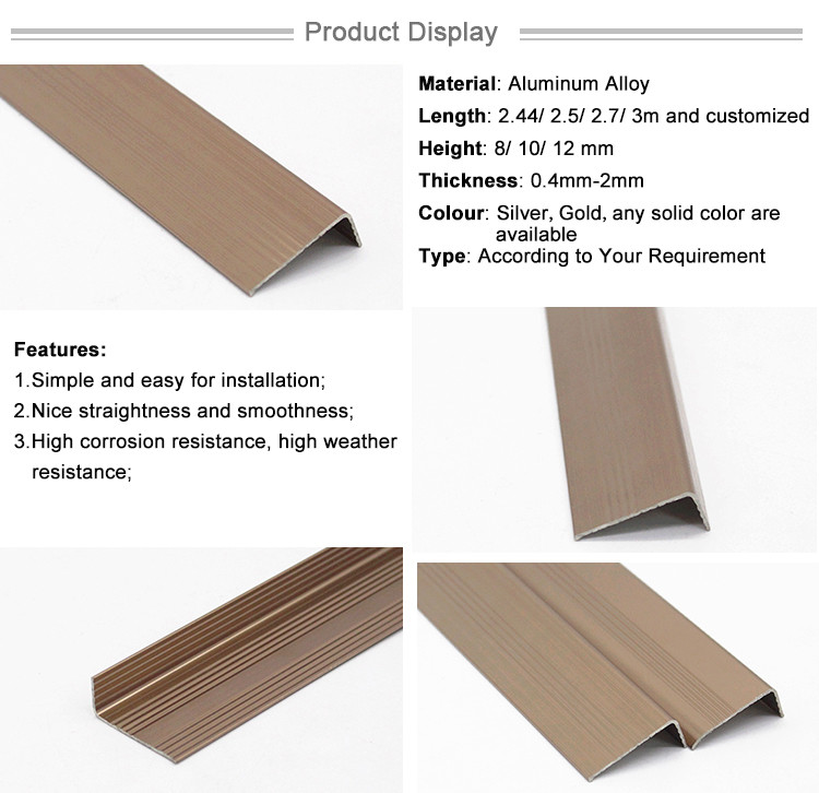 Ceramics Aluminum Profile Flexible Transition Strips