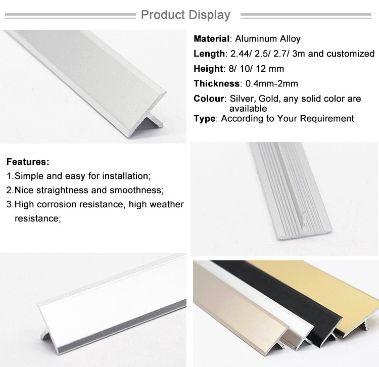Metal Edge Trim Foshan Aluminium T Profile