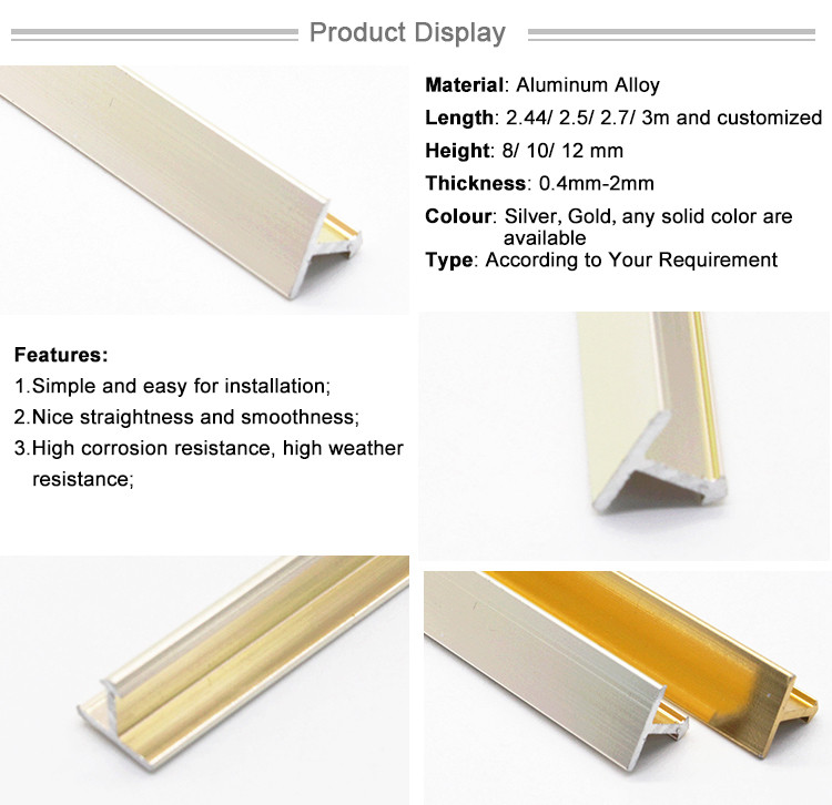 Building Materials Al Extrusion Vinyl Floor Edge Profile