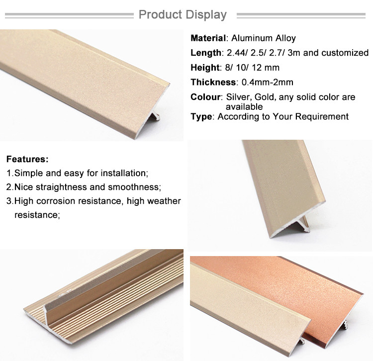 Joint Cover Flat Aluminium Profile Metal Threshold Strip