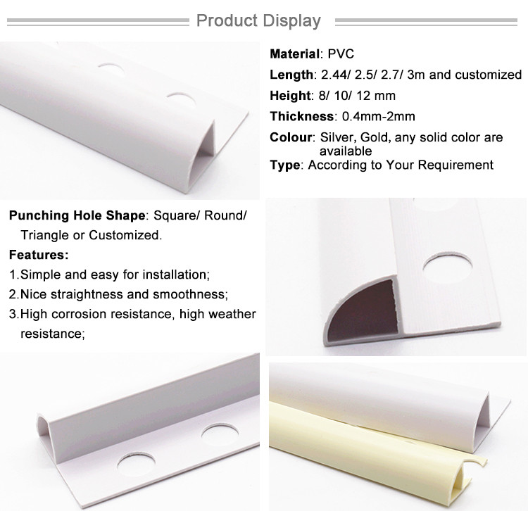 Guangdong Building Material PVC Extruded Profiles De PVC