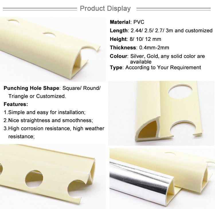 Building Material Manufacturer Decorative Plastic Corner Edging Strip