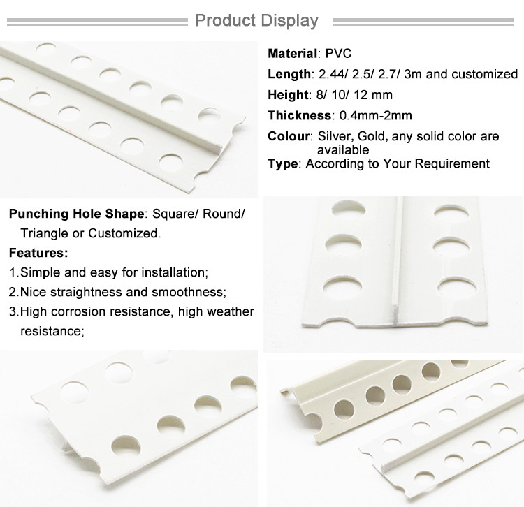 China Supplier Plaster Wall Plastic Corner Profile
