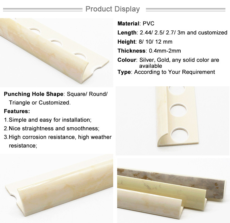 PVC Ceramic Tile Corner Trim Plastic Ceramic Tile Trim Quarter Round