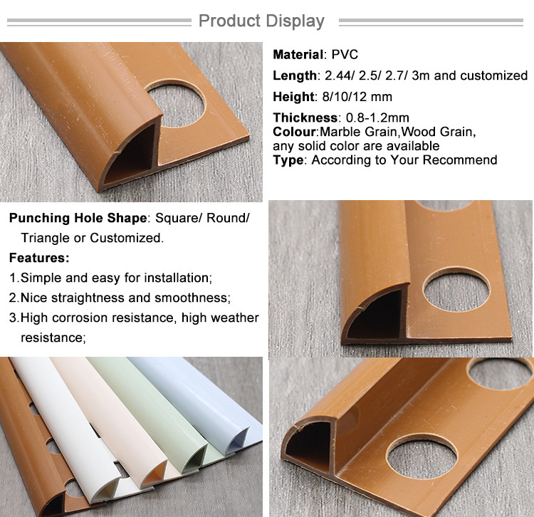 Ceramic Tile PVC Plastic Corner Protection Strip