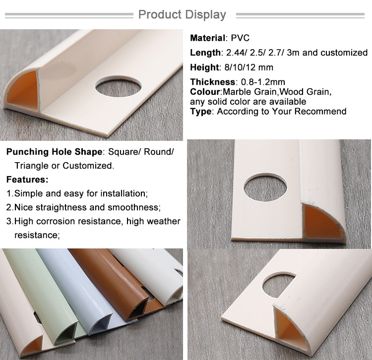 Construction Materials Ceramic Tile PVC Corner Strip