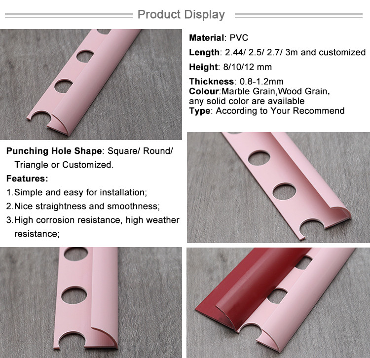 Profession Chinese Manufacture PVC Corner Tile Edging Strips