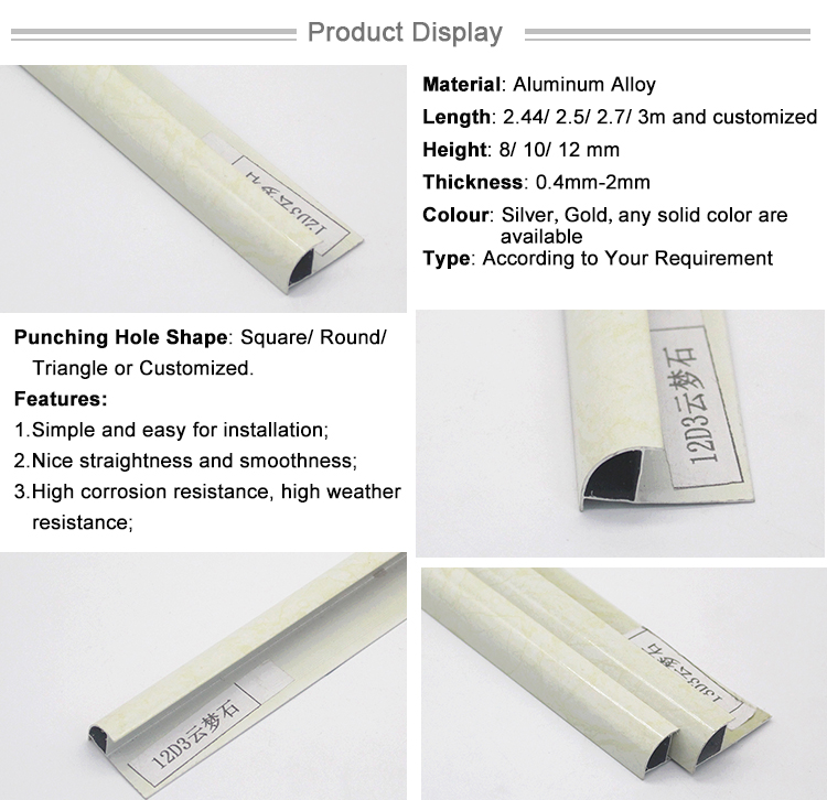Interior Accessories Aluminum Counter Corner Edge Trim