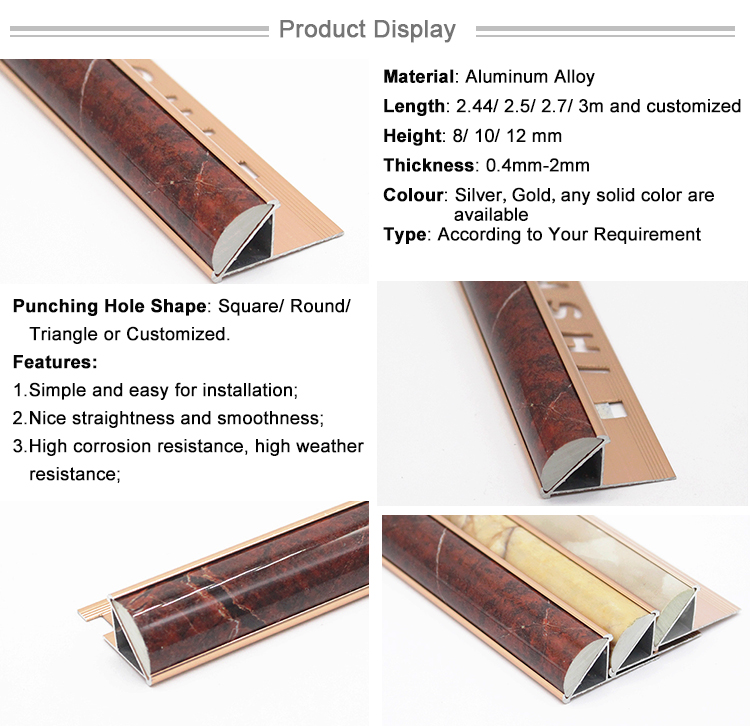 Building Materials Aluminium Edge Corner Trim Profile