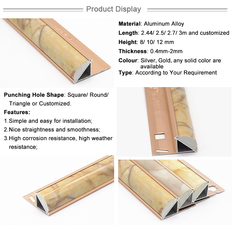 Resin Strip Decoration Aluminum Ceramic Tile Accessories