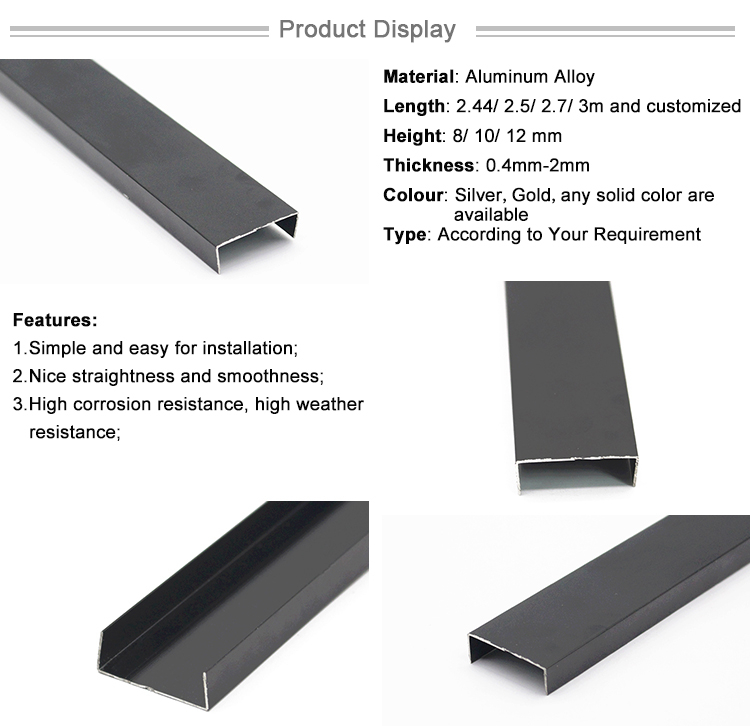 Trade Assurance Metal Tiles Trim Strips for Granite Stairs
