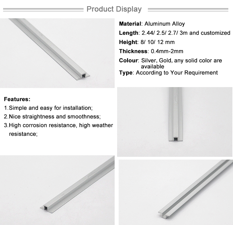 Trade Assurance Aluminum Furniture Edge Trim Strip