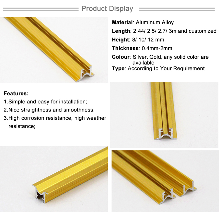 Contemporary Aluminum Ceramic Internal Inside Corner Tile Trim