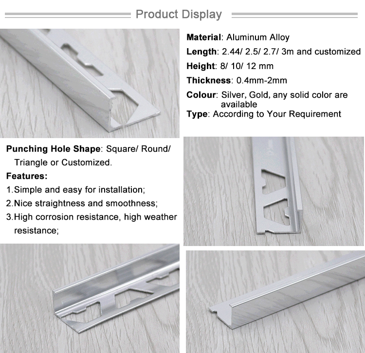 Interior Accessories Edge Protective Aluminum Tile Trim Turkey