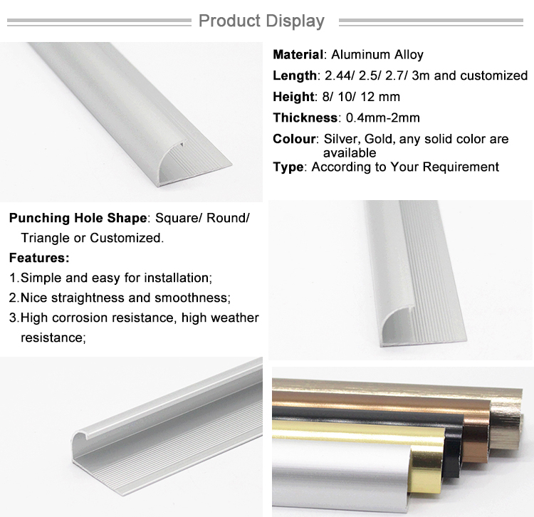 China Guangdong Decorative Tile Trim Metal Building Material
