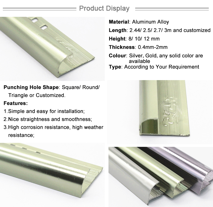 Decorative Metal Accessories Metal Edge Ceramic Tiles Trims 2020