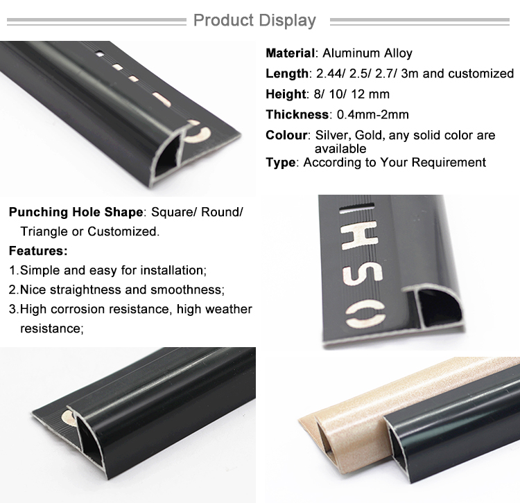 Perfect Quality Ceramic Corner Aluminium Tegel Edge Tile Trim