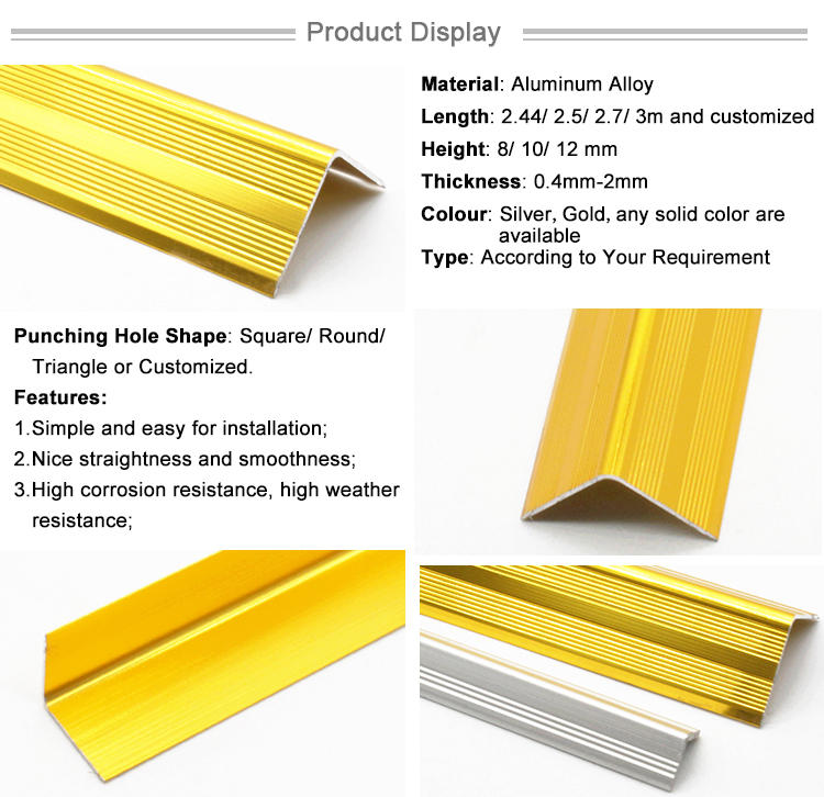 Lichuan Polished Edging Strips Aluminum Corner Tile