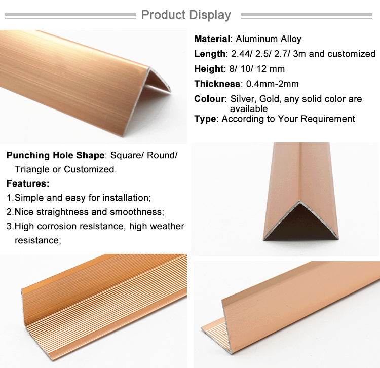 Low MOQ Wall Protection Aluminium Corner Angles