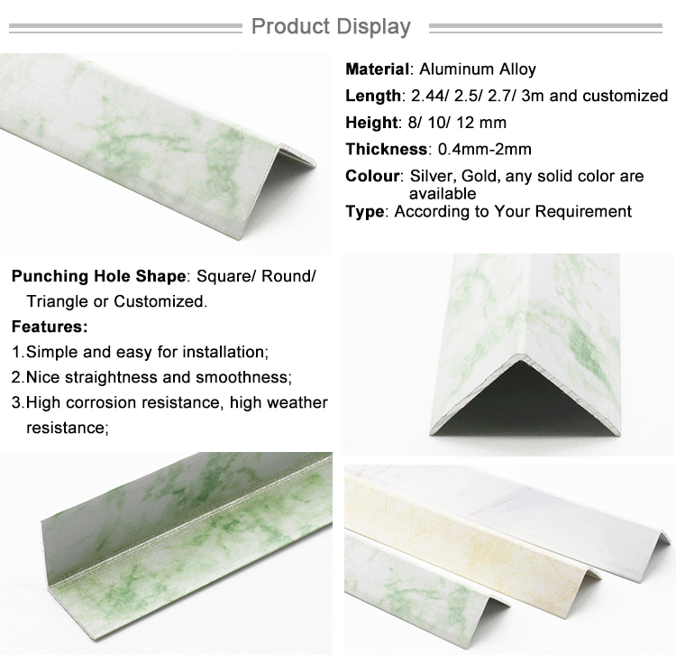 Best Sale Durable Modeling 90 Degree Aluminium Tile Corner Trim