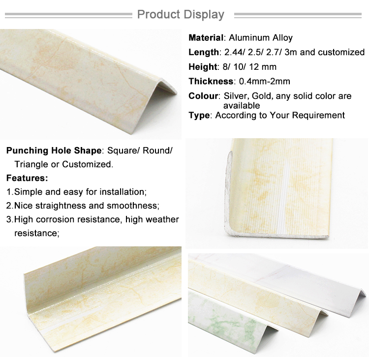 Residential Marble Texture Surface Mounted Aluminum Profile for Wall