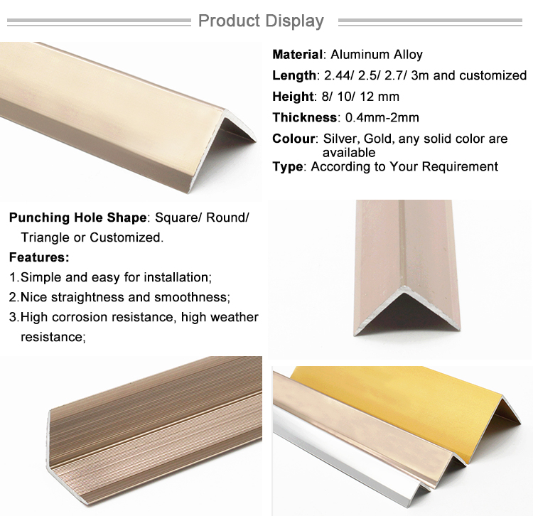 OEM Factory Elegant Champaign Oxidized L Shape Tile Trim