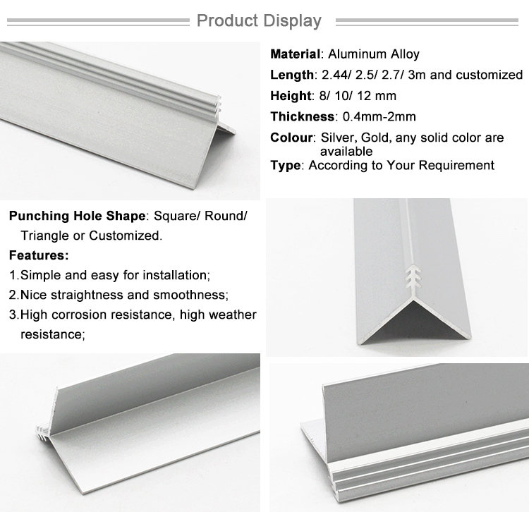 Ceramic Tile Corner Edge Trim Aluminum Tile Trim Profiles