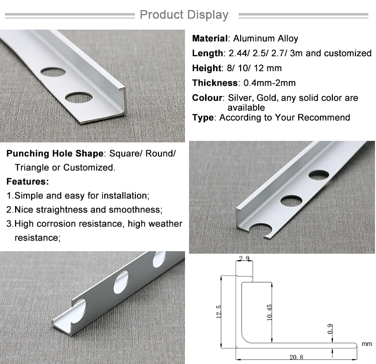 L Shape Angle Aluminum L Shaped Trim