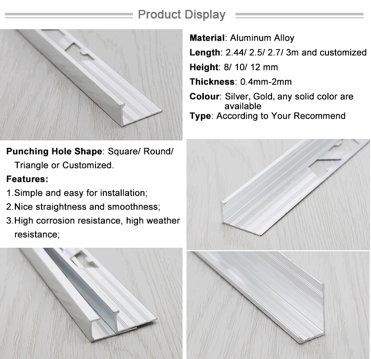 Aluminum Ceramics Angled Corners, Corners and Wall Protection
